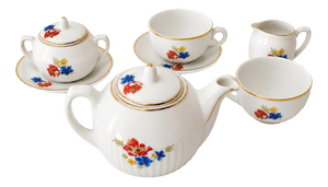 Porcelain Miniature Tea Service from Vista Alegre, Set of 7