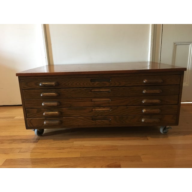 Vintage Hamilton Wood Flat File Chairish