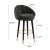 Wood Myla Black Swivel Bar Stool For Sale - Image 7 of 9