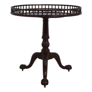 Baker Stately Homes Round Mahogany Lamp Table For Sale
