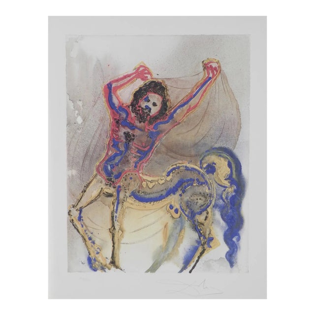 Dalinean Horses the Centaur of Crete, Original Print by Salvador Dali For Sale