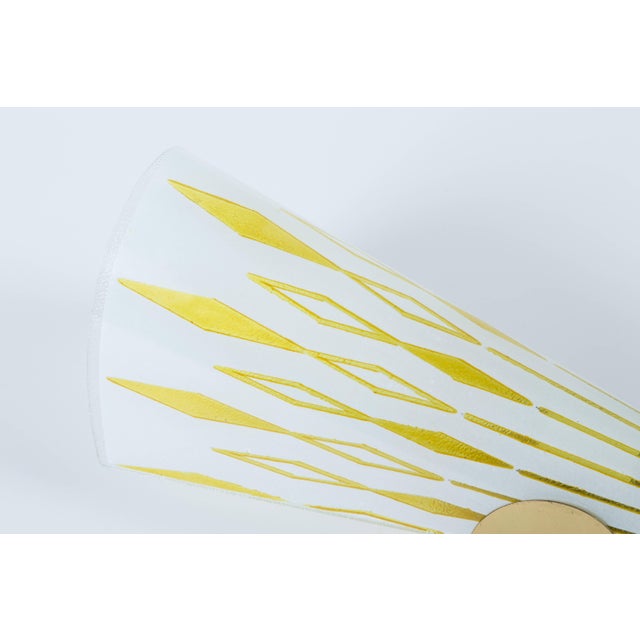 Mid 20th Century Mid-Century Sconce With Slipper Glass Shade For Sale - Image 5 of 8