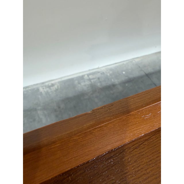 Mid Century Guillerme Et Chambron Style Carved Oak Sideboard For Sale - Image 10 of 15