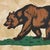 Large Tea-Stained Cotton California Republic State Bear Flag, Vintage Style, New For Sale - Image 4 of 7