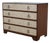 Butler Mahogany 4 Drawer Decorator Chest W. Shell Front Drawers For Sale