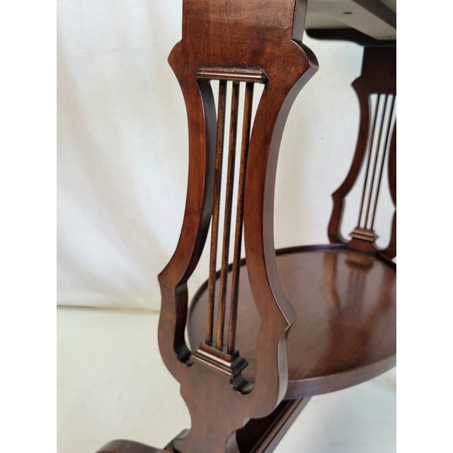 1920s Edwardian English Mahogany Serving Table For Sale - Image 9 of 10