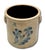 Excellent Antique 1870s American Blue Double Flower Decorated 3 Gallon Stoneware Crock by J Fisher in Lyons New York For Sale In Boston - Image 6 of 16