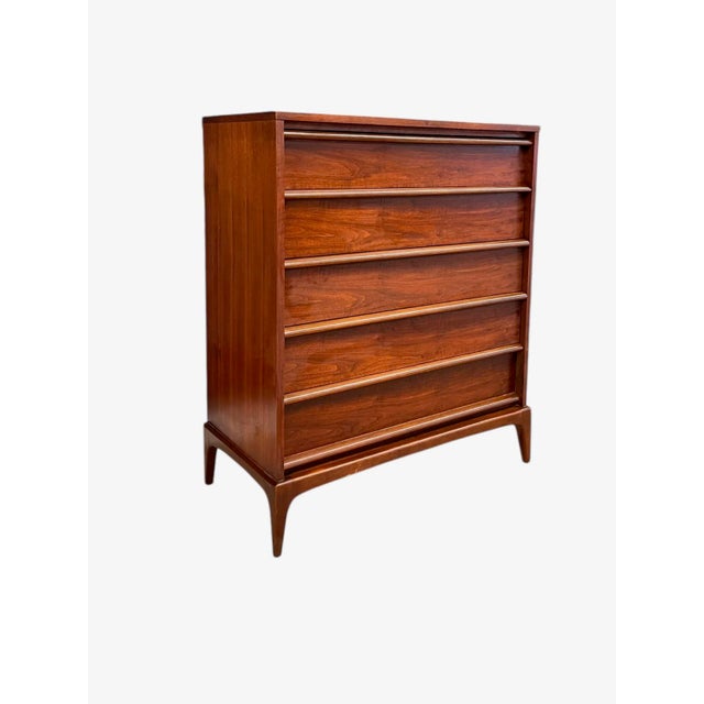 Vintage Mid Century Modern Dresser and Credenza Set With Dovetailed Drawers, 2 Pieces For Sale In Seattle - Image 6 of 10