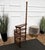 Mid-Century Italian Carved Walnut Wood and Leather Spiral Four-Step Library Ladder, 1950s For Sale - Image 6 of 8