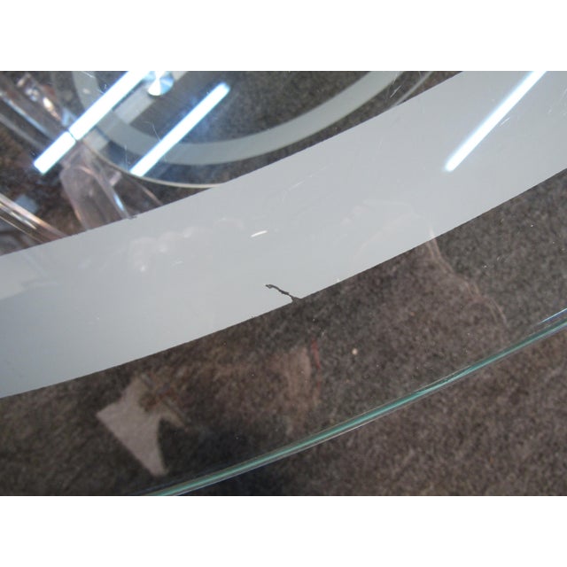 Transparent Glass and Lucite Coffee Table For Sale - Image 8 of 8