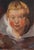Antique Oil Painting: "Portrait of a Girl" by Ukrainian Artist Artemieva 60-40 For Sale