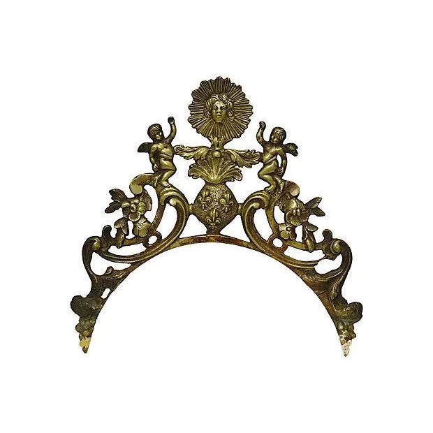 French 19th-C. Enamel & Bronze Clock Face For Sale - Image 3 of 5