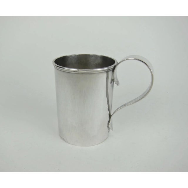American Sterling Silver Mugs by Marie Zimmermann - a Pair For Sale - Image 4 of 11