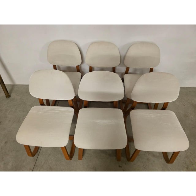 Italian Curved Wooden Chairs, 1960s, Set of 6 For Sale - Image 16 of 18
