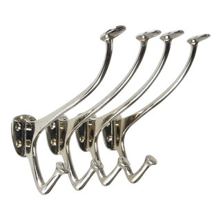 Art Nouveau Nickel Brass Wall Hook by Adolf Loos, 1900s For Sale