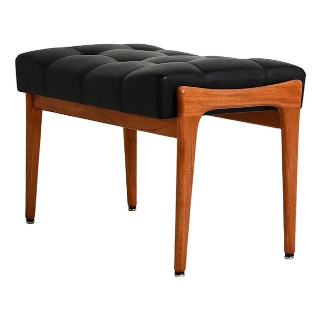 Bröderna Andersson Upholstered Stool, Sweden, 1960s For Sale