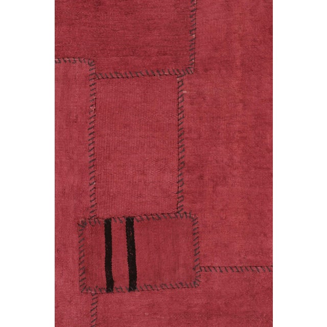 Traditional Vintage Turkish Rug With Patchwork Panels in Red and Pink Tones - Rug & Kilim For Sale - Image 3 of 10