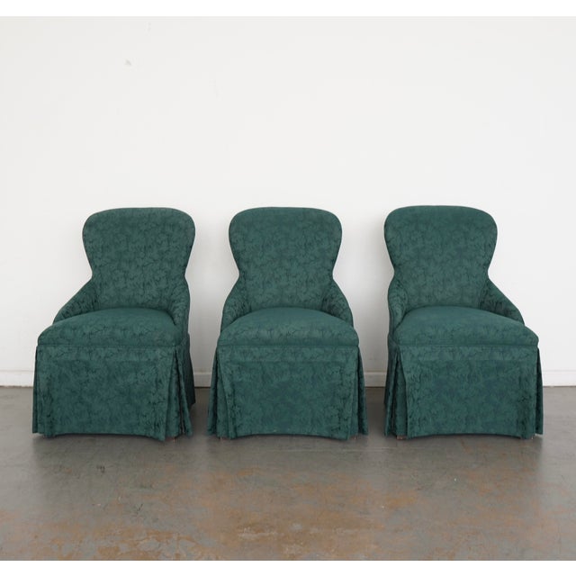 Traditional Vintage Designmaster Upholstered Dining Chairs (Set of 6) For Sale - Image 3 of 16