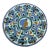 Vintage Spanish Polychrome Round Serving Plate, Marked to Underside For Sale