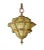 Ceiling Light Antique Ceiling Light With Curved Art Glass For Sale - Image 4 of 4