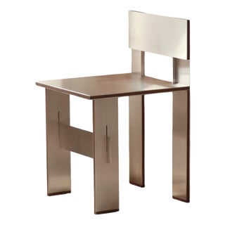 Soft Futurism Sandwich Chair in Walnut and Aluminum by Filippo Andrighetto For Sale