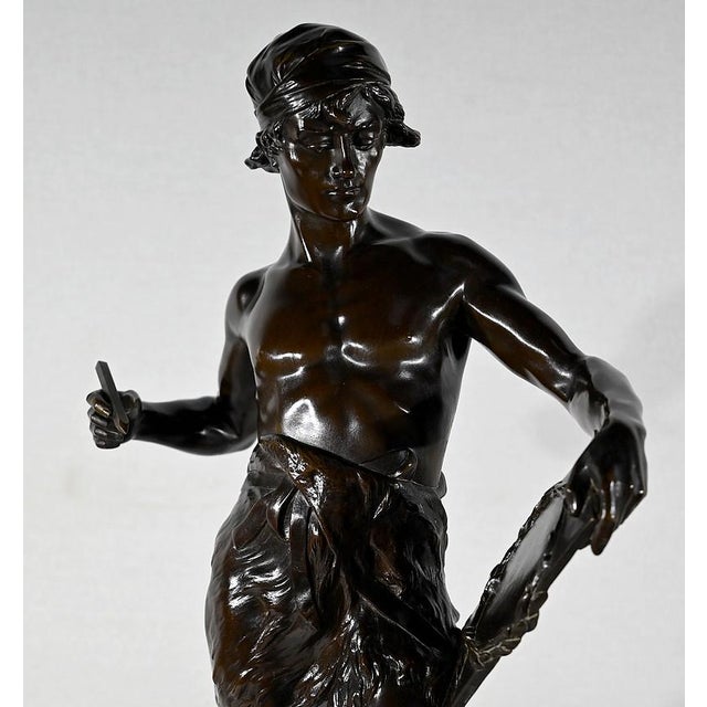E. Drouot, Allégorie de la Poésie, 1900, Bronze For Sale - Image 13 of 18