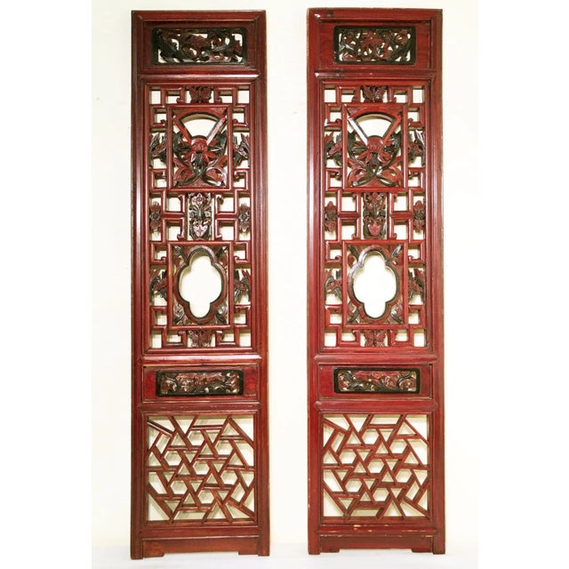 Antique Chinese Screen Panels, Cunninghamia Wood, Circa 1800-1849 - A Pair For Sale - Image 11 of 11