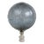 Handblown Glass Lamp Finial in Smoke on Chrome Hardware For Sale