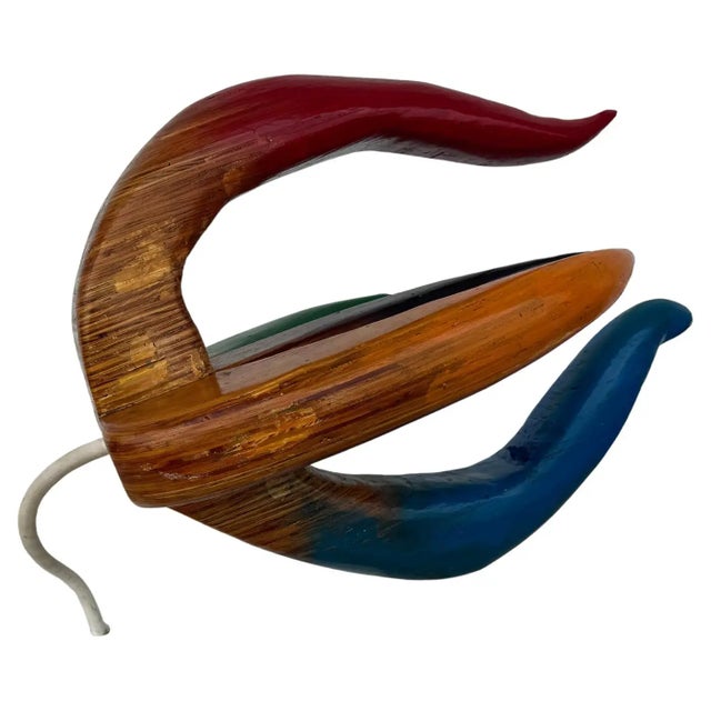 Mid-Century Modern Hy Farber 39" Handcrafted Wood Floral Art Sculpture For Sale - Image 3 of 8