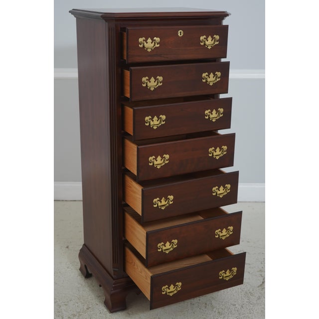 Chippendale Kincaid Cherry 7 Drawer Lingerie Chest For Sale - Image 3 of 15
