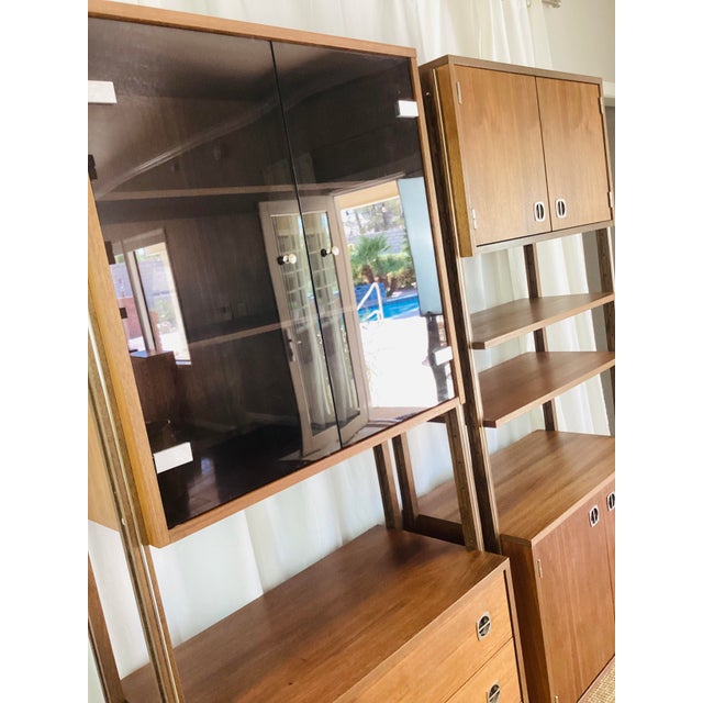 Vintage 1960s Teak Wood Freestanding Modular Shelving Unit Room Divider For Sale - Image 15 of 18