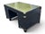 Antique British Campaign Style Executive Desk With Green Leather Writing Top For Sale - Image 11 of 15