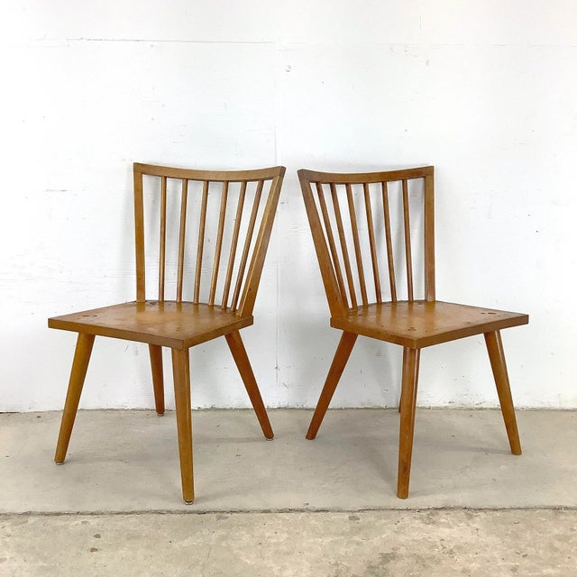 Mid-Century Modern Four Mid-Century Conant Ball Dining Chairs Attr. Leslie Diamond For Sale - Image 3 of 12