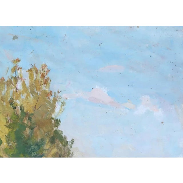 Realism Original Impressionism Oil Painting: Rural Ukrainian Landscape, 1980s 52-73 For Sale - Image 3 of 6