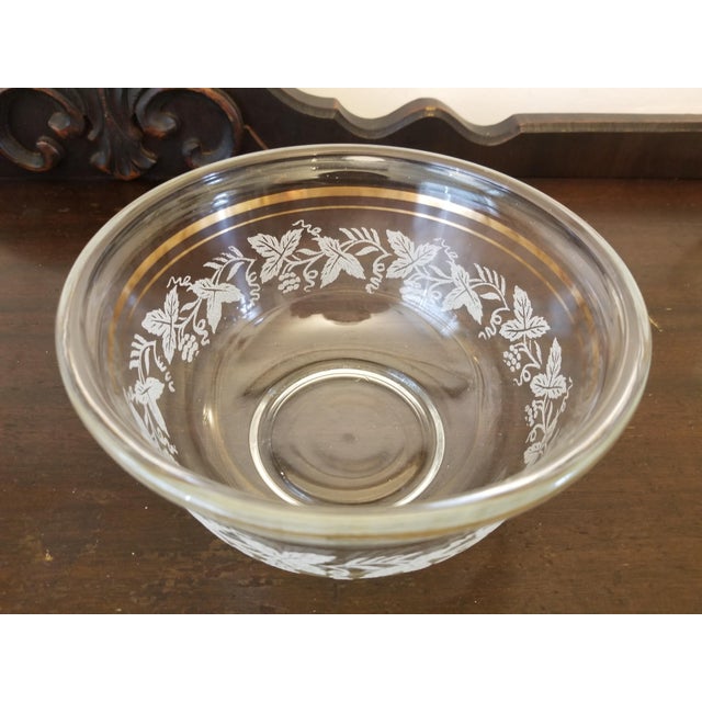 Vintage Bartlett Collins White Grape and Leaf Etched Glass Bowls Set of 4 Chairish