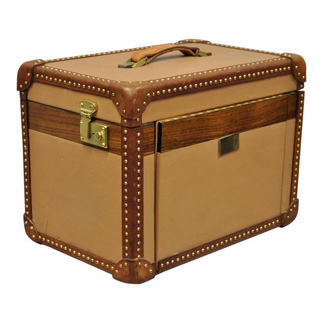 Vintage Italian Leather Toiletry Box Case Travel Trunk Chairish