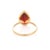 Art Deco 3.5 Carat Pear Cut Garnet Cocktail Ring Size 7 in 18k Yellow Gold For Sale - Image 3 of 10