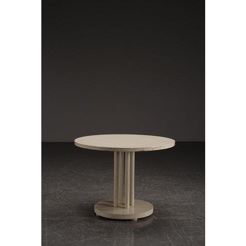 White Modernist Pedestal Table by Willem Penaat For Sale - Image 8 of 14