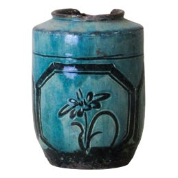 Vintage Emerald Green Pot For Sale