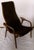 Brown Vintage Swedish Oak Plywood, Linen & Brown Plush Armchair by Yngve Ekström for Swedese, 1965 For Sale - Image 8 of 13