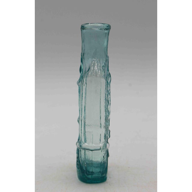 American C. 1840-60 American Dark Aquamarine Glass Cologne Bottle For Sale - Image 3 of 8
