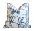 Textile Blue & White Groundworks Hunt Slonem Bunny Hutch Feather/Down Pillow 20” Square For Sale - Image 7 of 7