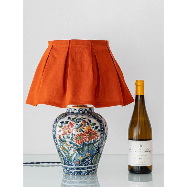 Chinoiserie Delft Table Lamp by Royal Tichelaar Makkum, 1940s For Sale - Image 3 of 17
