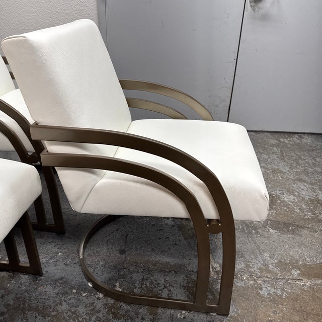 Milo Baughman Style Cantilever Dining Chairs, Set of Six For Sale In San Francisco - Image 6 of 12