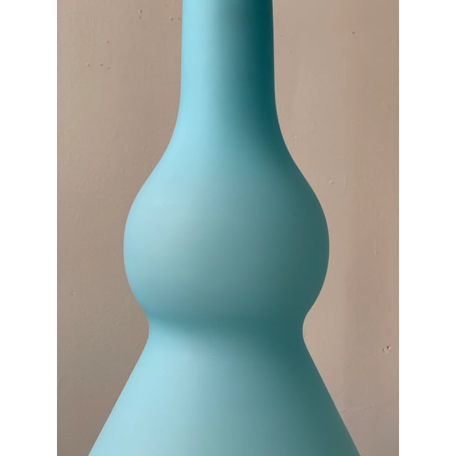 1960s Vintage Satin Glass Knobbed Vase For Sale - Image 4 of 7
