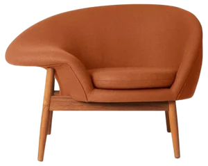Fried Egg Left Lounge Chair in Caramel by Warm Nordic