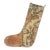 Terracotta Toe Vintage Kilim Christmas Stocking, Cream Floral Vine Wool, 11.8 X 17.7 in – One of a Kind Turkish Decor For Sale