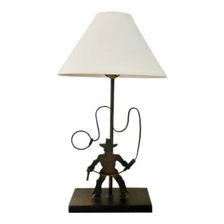 Whimsical Cowboy Lamp For Sale
