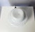 Elegant white mushroom lamp in Murano glass. White opal glass, hand-blown in a single piece. The swirl pattern does two...