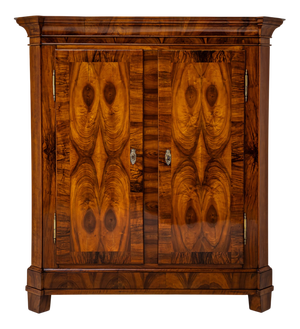 Baroque Wardrobe in Walnut, Switzerland, 1800